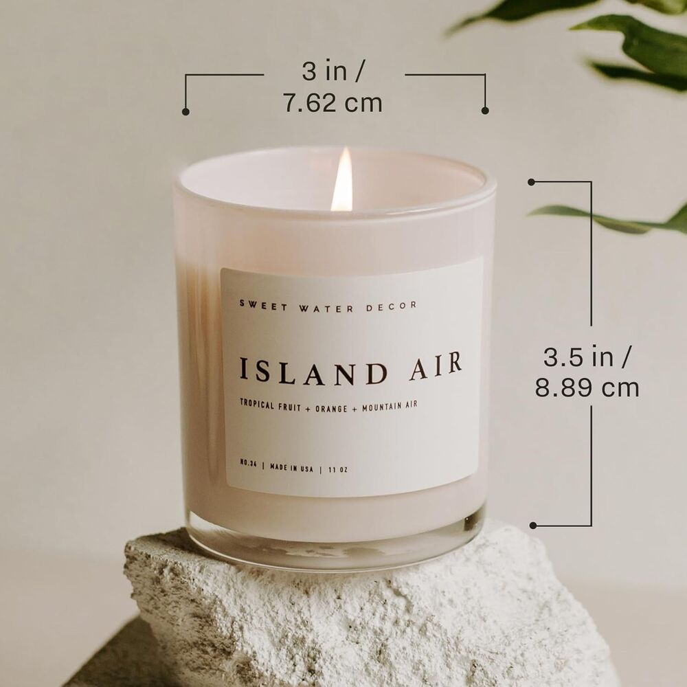 Sweet Water Decor Relaxation Candle 11oz Soy Wax Jar – 50+ Hr Burn Peppermint - Picture 8 of 14